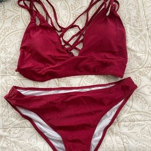 Cupshe Bikini Small romantic red